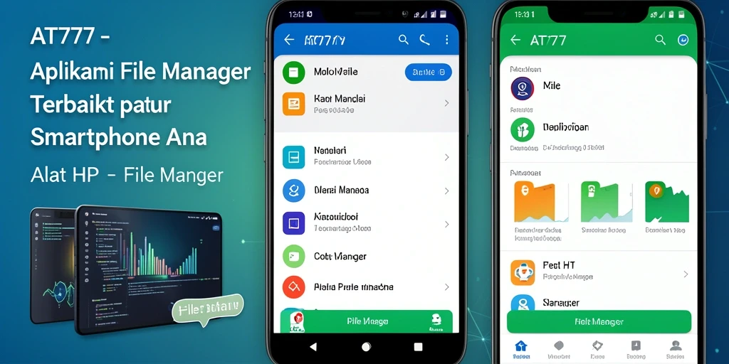 Antarmuka pengguna intuitif dari aplikasi File Manager AT777.