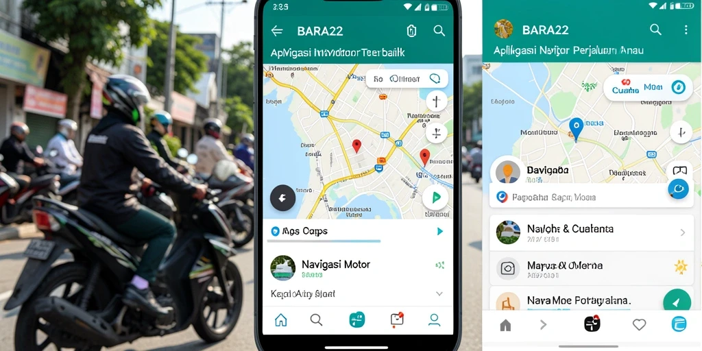 Tampilan antarmuka BARA22 yang memudahkan navigasi motor.