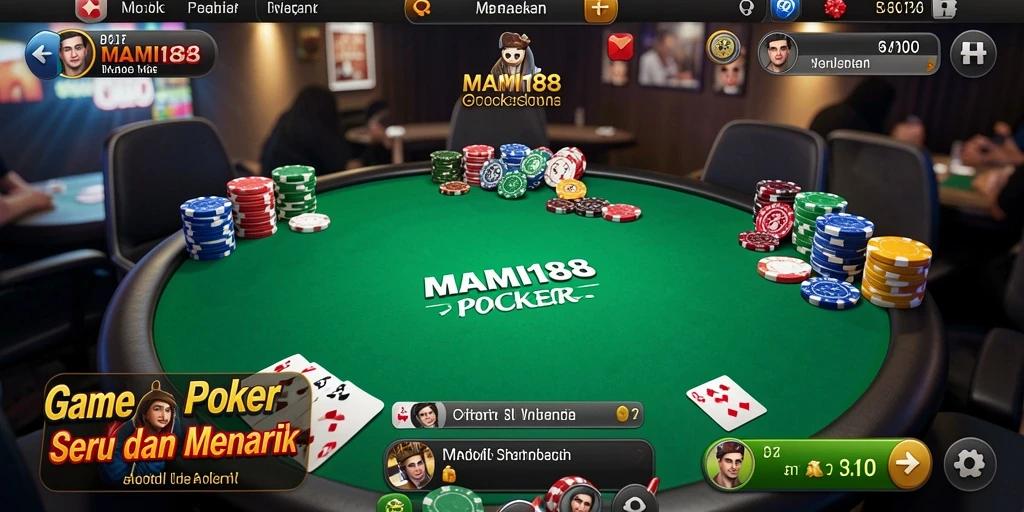Tampilan antarmuka MAMI188 yang menarik untuk permainan Poker.