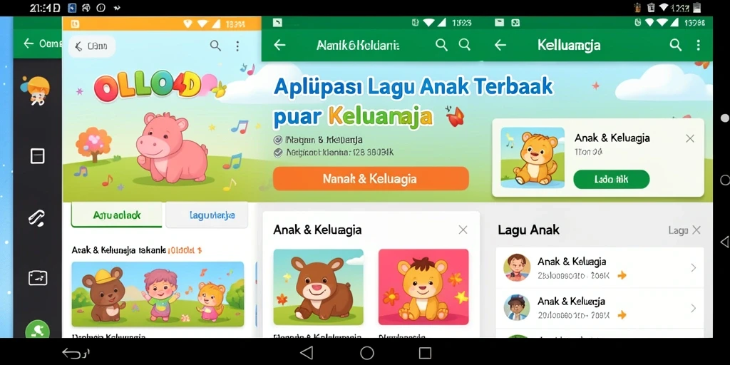 Antarmuka aplikasi OLLO4D yang menarik dan penuh warna.