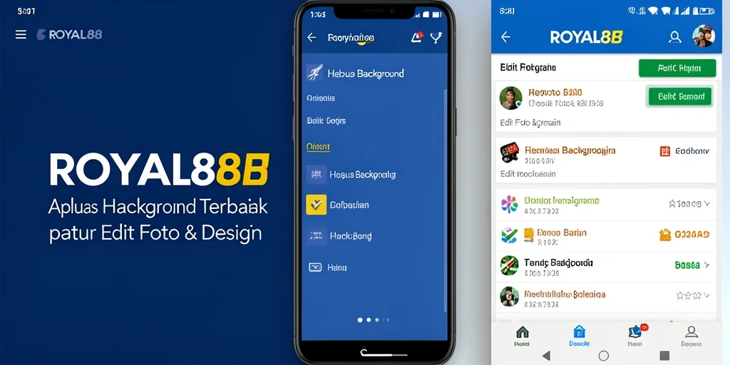 Antarmuka pengguna ROYAL88 untuk menghapus latar belakang dengan mudah.