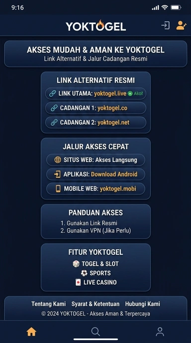 Tampilan link alternatif yoktogel